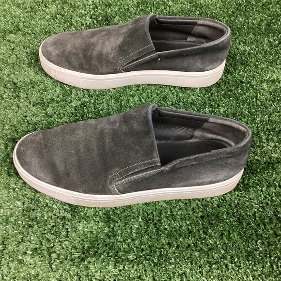 Vince Velvet Gray Sneaker Loafer Shoes 7M - Picture 4 of 10
